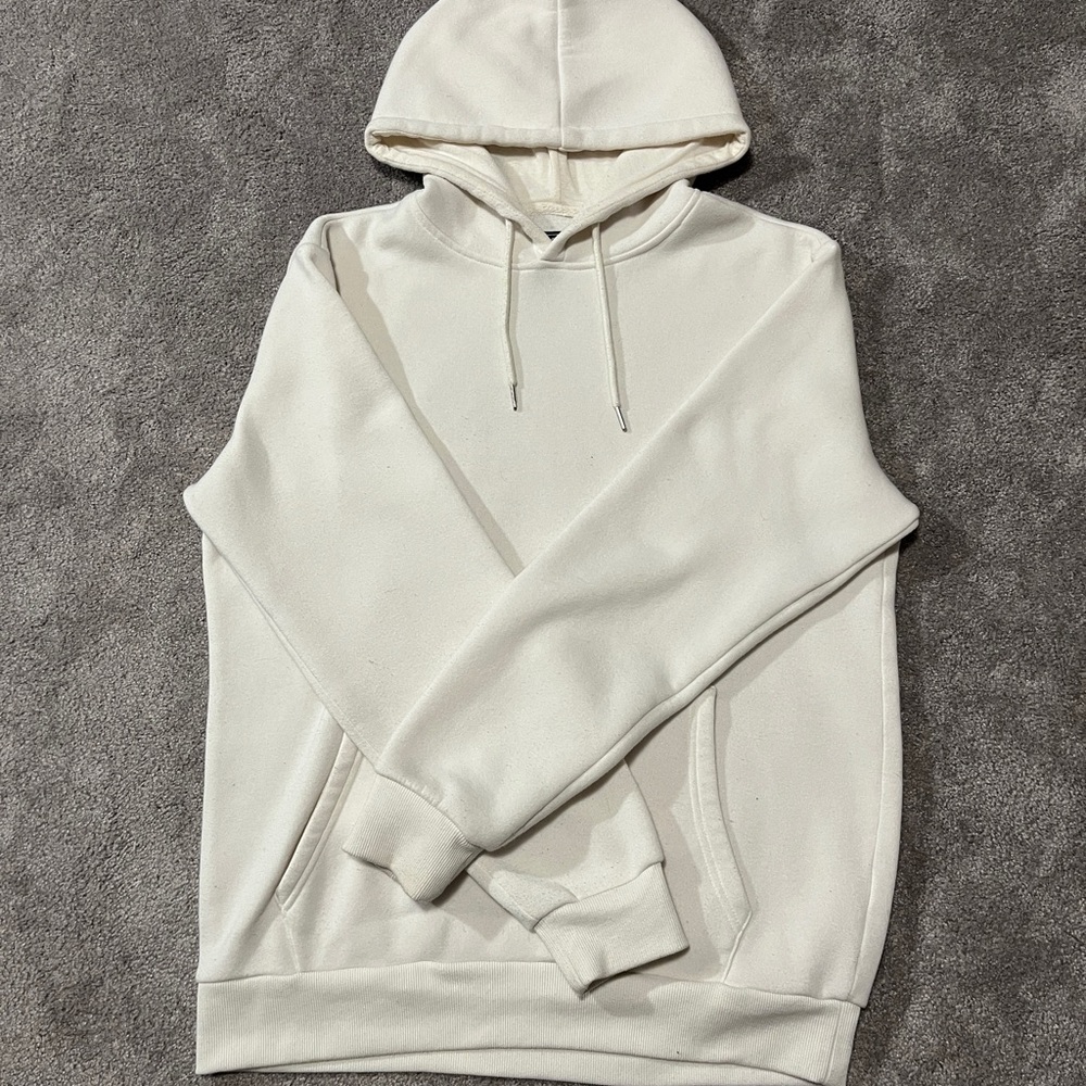 Forever 21 White Classic Hoodie Sweatshirt